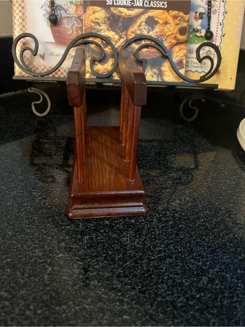 Wooden Napkin Holder in Brown
